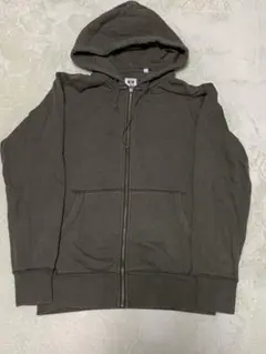 UNIQLO カーキ色フルジップパーカー M