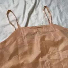 【ペチコート】ワンピース　ペールオレンジ　レイヤードコーデ　日本製