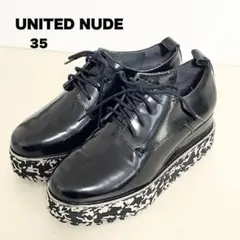 UNITED NUDE 厚底 レースアップシューズ ローファー ブラック 35のサムネイル
