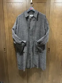 remerリメール ルーズウールブレンドステンカラーコート ダーク