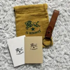IL BISONTE レザーキーホルダー オリジナルポーチ付き