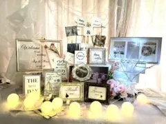 ウェディング ウェルカムボード 受付サインLEDライト付き