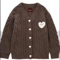 新品 完売品 ジェラートピケ バレンタインハートアランカーディガン ブラウン Amazon | 【Valentine】ハートアランカーディガン PWNT251074CRMF