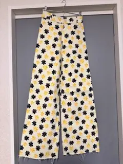 ZARA 花柄ワイドパンツ ZARAデニム ワイドパンツ