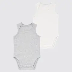 エアリズムコットンブレンドボディスーツ　ノースリーブ60サイズ