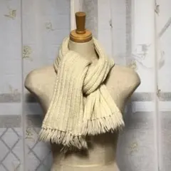 手編みマフラー アイボリー