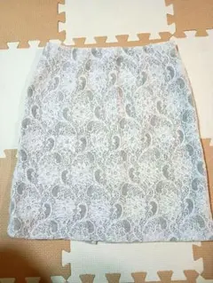 NATURAL BEAUTY BASIC ホワイト レース タイトスカート