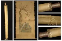 美术品 民間仕入れ品 中国明時代の人物図 肉筆絵 骨董品 BD282A13-2
