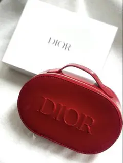ディオールDIORノベルティポーチ エナメル レッド　赤 新品未使用 限定