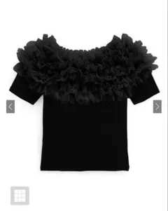 GRL チュールフリルテレコトップス[tw1144]