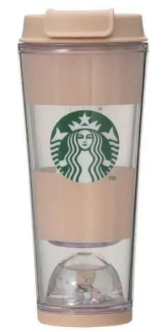 スタバ×ジェラピケ ベアスノードームタンブラー モカ