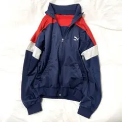 PUMA　トラックジャケット　フルジップパーカー　ロゴ刺繍