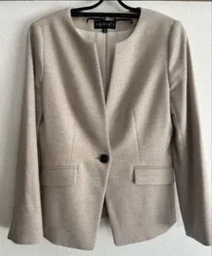 ⭐︎美品⭐︎INDIVI ノーカラージャケット ピンクベージュ