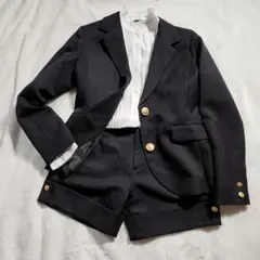 【美品】アリサナ 卒服 黒 ジャケット ショートパンツ 150 金ボタン セット