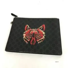 GUCCI 折財布 GGスプリーム ウルフ オオカミ 黒 ブラック 2897 - メルカリ