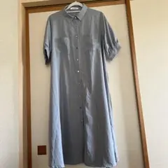 RAY CASSIN グレー 半袖シャツワンピース