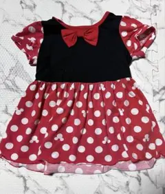 Disney ミニーマウス風 半袖ワンピース