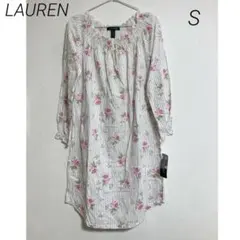 0545 LAUREN ローレン ラルフローレン 花柄 ストライプ ワンピース