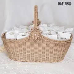深型XL ウェディング 受付 カゴ プチギフト入れ バスケットかご 結婚式小物のサムネイル
