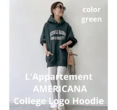Americana★カレッジロゴフーディー　プルオーバー　グリーンのサムネイル