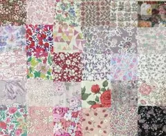 リバティタナローン　ハギレ　パッチワーク用　約6センチ角×30枚　6-4