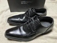 Stefanorossi ブラック ビジネスシューズ 28.0cm 雨雪対策