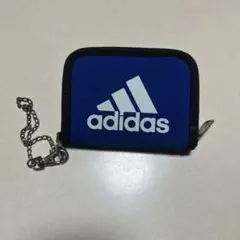 adidas キッズ 財布 ブルー チェーン付き