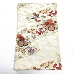 専用 A1039 ●高級 正絹 唐織 能衣錦 流水花車文 六通 袋帯 蝶々