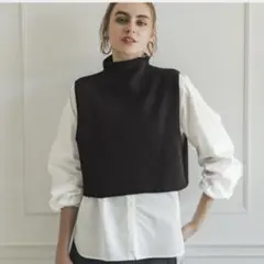 coca ベスト付きブラウス