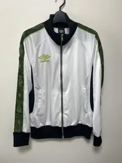 umbro ジップアップジャケット Mサイズ ホワイト/グリーン　モンスター