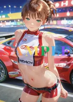 AIイラスト かわいい 美女 A4オリジナルポスター 高光沢 BFF0404