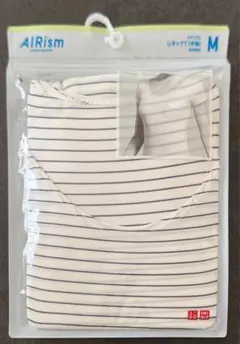 AIRism ストライプ Mサイズ　UネックT(半袖)