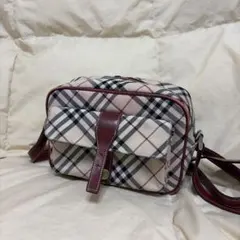 バーバリーブルーレーベル ショルダーバッグ ポシェット レッド