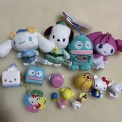 ポチャッコ・マイメロディ ぬいぐるみ　フィギュア　キーホルダーセット　キティ