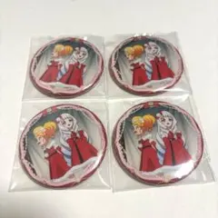 アイカツスターズ チェスクッキー A 二階堂ゆず 白銀リリィ 缶バッジ 4個