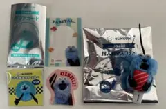 スシロー スンスン 指人形 まぐろ＆ステッカー＆クリアカード ３点 匿名配送