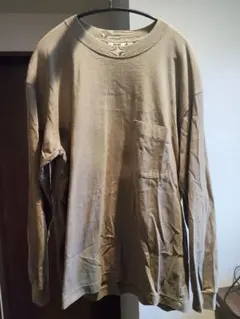 希少カラー UNIQLO U クルーネックT（長袖）35ブラウン Lサイズ