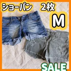 ショートパンツ　ショーパン　ダメージ　ジーンズ　ジーパン　デニム　カーキ　韓国