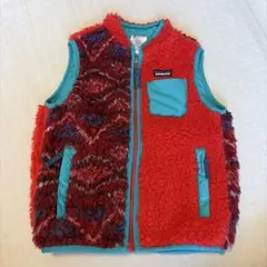 patagonia フリースベスト 赤 4T