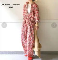 ジャーナルスタンダード　ラックス　コットンフラワー　オールインワン　花柄　つなぎ