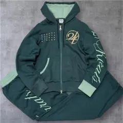 希少人気色✨24Karats セットアップジャージ 上下 グリーン×ゴールド Mのサムネイル