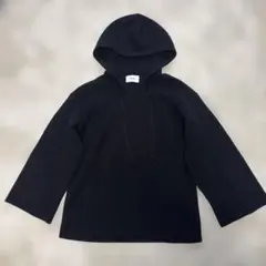 美品☆クラネ☆CLANE ブラック オーバーサイズプルオーバーニットパーカーのサムネイル