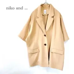 【niko and ... 】テーラードジャケット M 半袖 ゆったり 夏