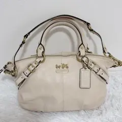 COACH コーチ　ハンドバッグ ショルダーバッグ 2way 大きめ　ホワイト