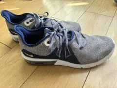 【美品】Nike Air Max グレー/ネイビー スニーカー 26.5cm