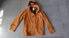 ウールコート　シングル　フード付き