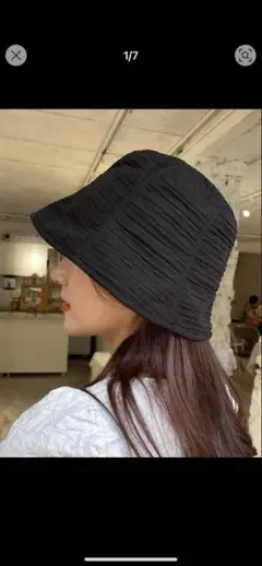 未使用 ブラック バケットハット