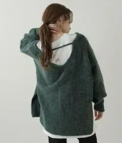 Kastane メランジVネックニット