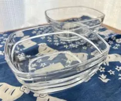 《訳アリ品》強化ガラス製・スクエア型スタッキングコンテナ(11cm・300ml)のサムネイル