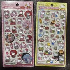 ハローキティ 和柄ボンボンドロップシール 2枚セット
